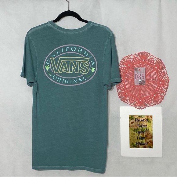 Vans California Original Custom T-shirt Teal Green - Picture 5 of 10